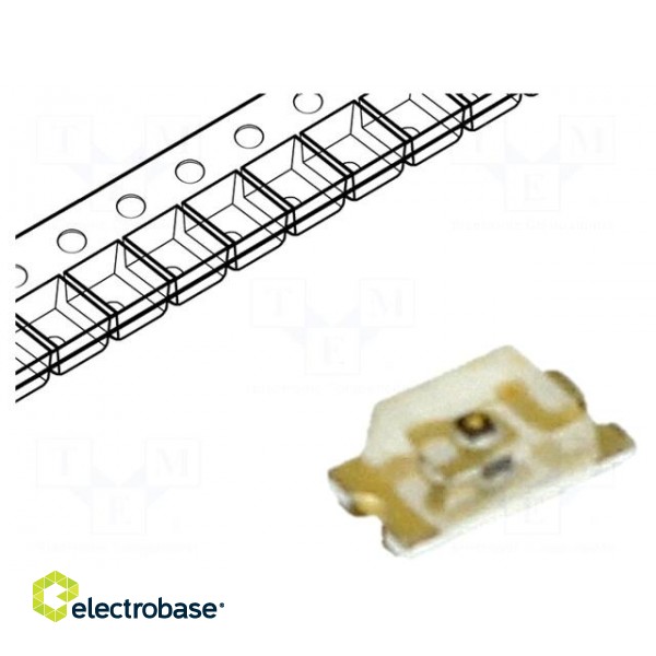 LED | SMD | 0603 | green | 18÷71mcd | 1.6x0.8x0.55mm | 130° | 1.9÷2.4V