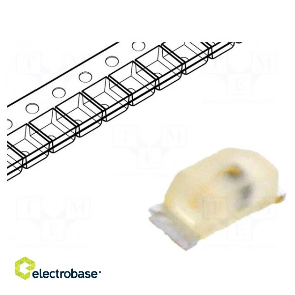 LED | SMD | 0603 | red | 2.8÷7.1mcd | 1.7x0.7x0.65mm | 160° | 1.7÷2.2V | 2mA