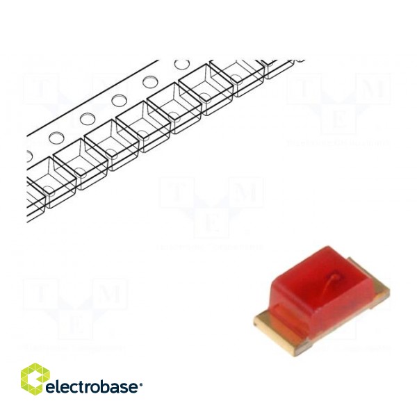 LED | SMD | 0603 | red | 5÷12mcd | 1.6x0.8x0.65mm | 120° | 2÷2.5V | 20mA