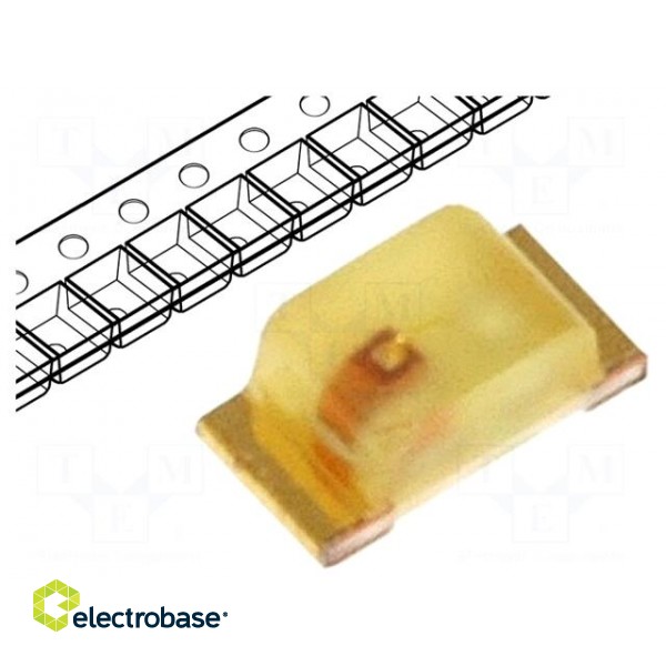 LED | SMD | 0603 | yellow | 3÷8mcd | 1.6x0.8x0.65mm | 120° | 2.1÷2.5V | 20mA