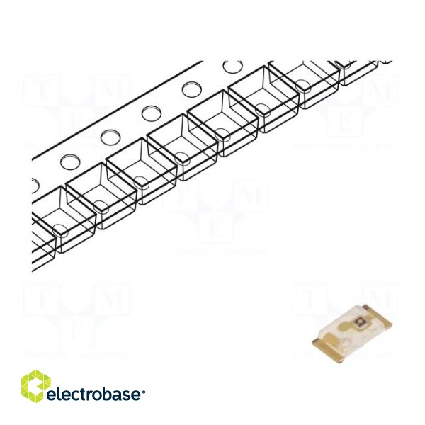 LED | SMD | 0603 | yellow | 55÷120mcd | 1.6x0.8x0.25mm | 120° | 2.05÷2.5V