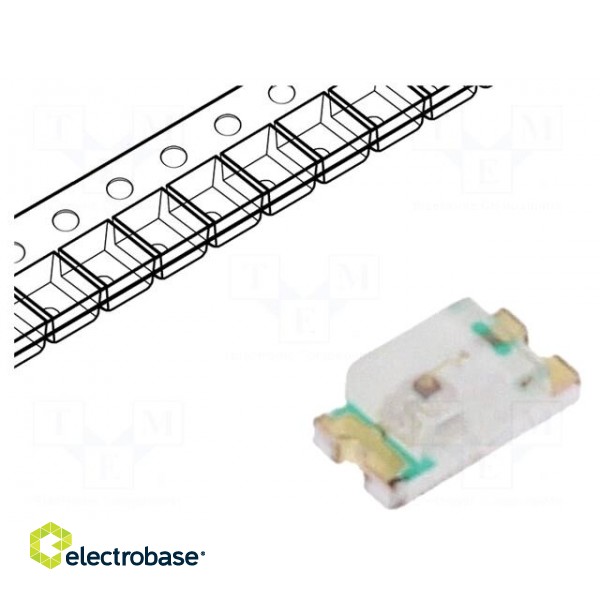 LED | SMD | 0603 | yellow | 80÷120mcd | 1.6x0.8x0.6mm | 130° | 1.6÷2.4V