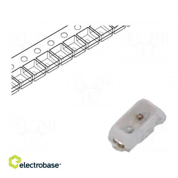 LED | SMD | 0603,PLCC2 | orange | 100÷105mcd | 1.6x0.8x0.55mm | 120°