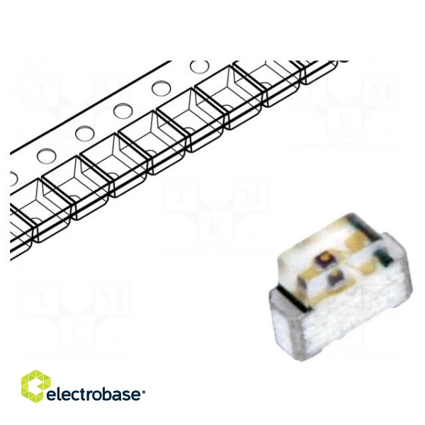 LED | SMD | 0604 | green | 18÷71mcd | 1.6x1.15x0.6mm | 130° | 2÷2.4V | 20mA