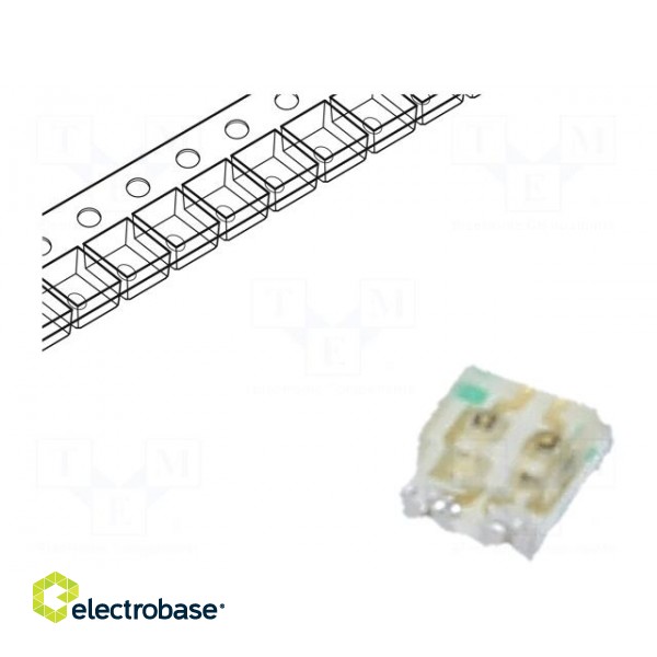 LED | SMD | 0605 | yellow/green | 1.25x1.6x0.65mm | 120° | 20mA