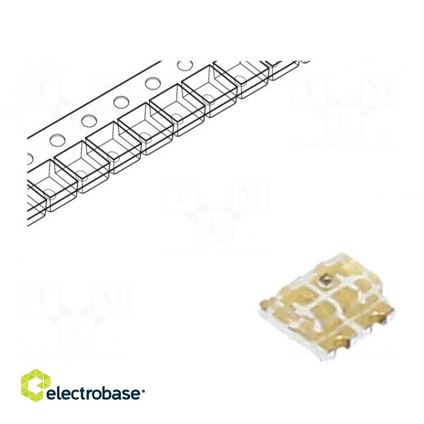 LED | SMD | 0606 | yellow/green | 1.6x1.6x0.7mm | 140° | 20mA