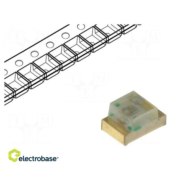 LED | SMD | 0805 | green | 110÷300mcd | 2x1.25x1.1mm | 120° | 3.3÷4.1V