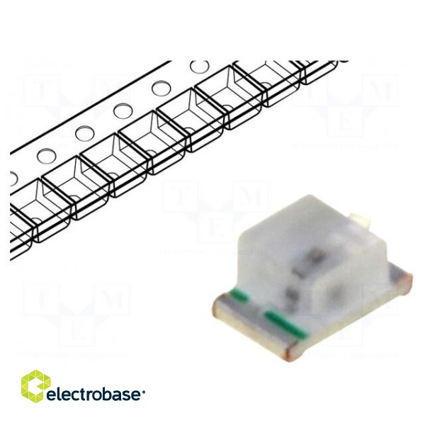 LED | SMD | 0805 | red | 30÷50mcd | 2x1.25x1mm | 120° | 1.6÷2.4V | 20mA | 60mW