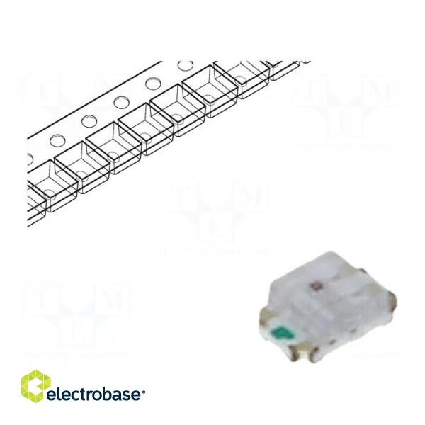 LED | SMD | 0805 | red/green | 2x1.25x0.8mm | 120° | 1.8÷2.6/2.8÷3.6V