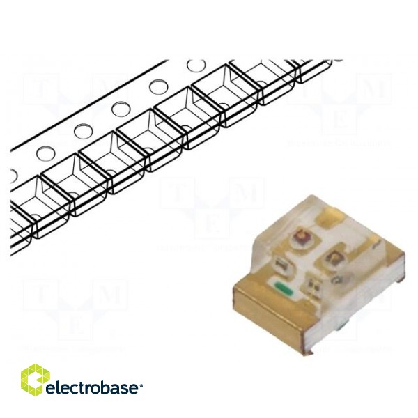 LED | SMD | 0805 | red/green | 2x1.25x1.1mm | 150° | 1.95÷2.5/2.1÷2.5V