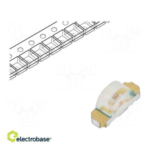 LED | SMD | 1204 | orange | 2.8÷8mcd | 3.2x1x1.5mm | 130° | 2.2÷2.6V | 20mA