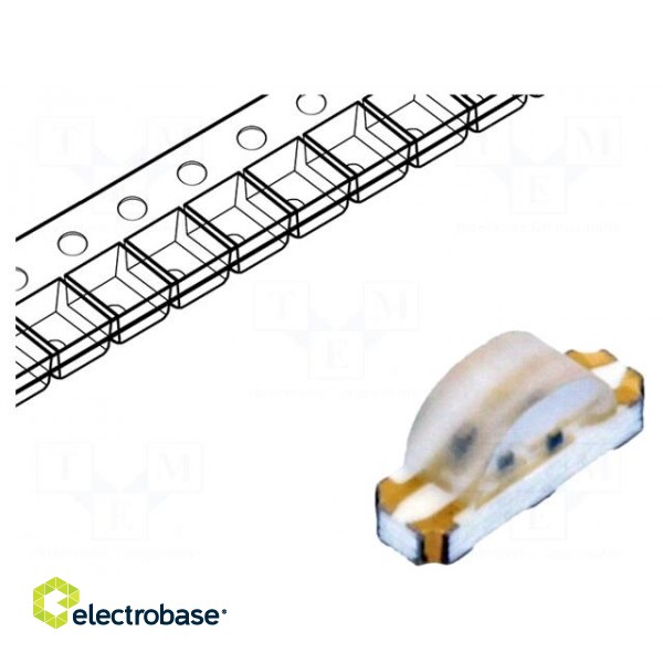 LED | SMD | 1204 | red/green | 3.2x1x1.5mm | 130° | 20mA | 75/75mW