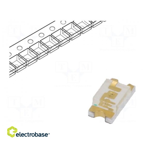 LED | SMD | 1206 | blue | 25÷48mcd | 3.2x1.6mm | 140° | 3.5÷4V | 20mA