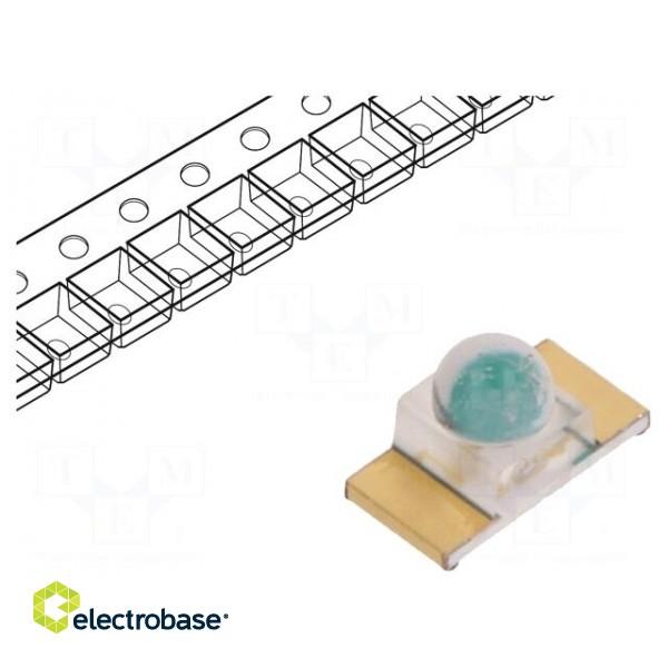 LED | SMD | 1206 | green | 1120÷7100mcd | 3.2x1.6x1.85mm | 25° | 2.8÷3.8V