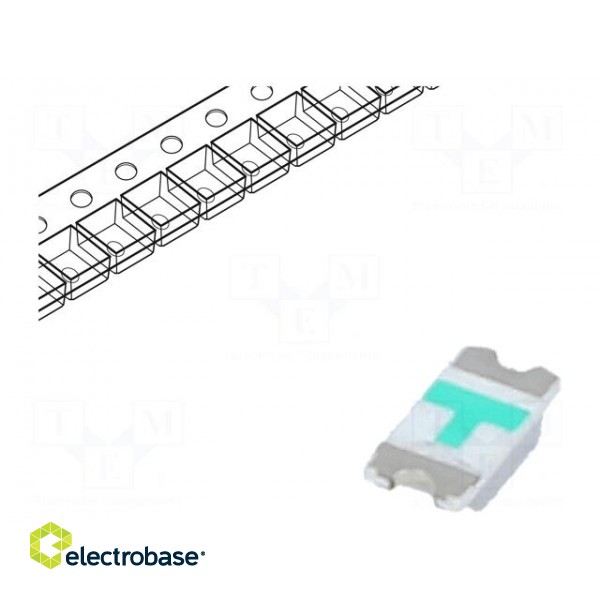 LED | SMD | 1206 | green | 500÷700mcd | 3.2x1.6x0.8mm | 140° | 2.8÷3.6V