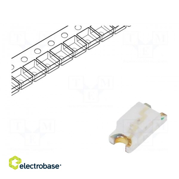 LED | SMD | 1206 | red | 120÷150mcd | 3.2x1.6mm | 130° | 2÷2.2V | 20mA