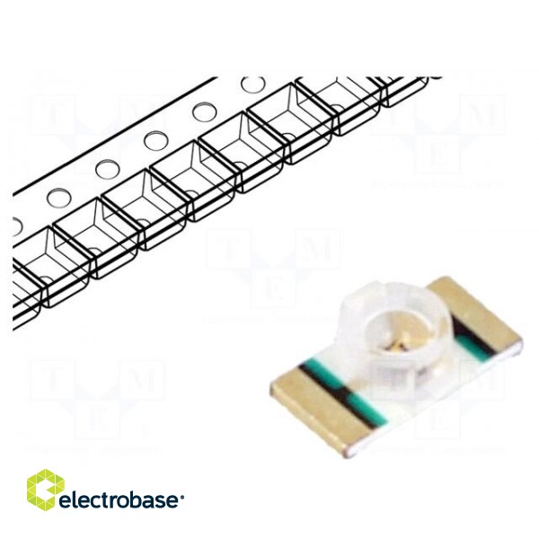 LED | SMD | 1206 | red | 45÷100mcd | 3.2x1.6x1.1mm | 70° | 2÷2.4V | 20mA