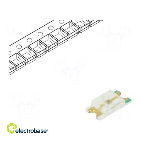 LED | SMD | 1206 | yellow | 90÷260mcd | 3.2x1.6x0.7mm | 140° | 1.8÷2.4V