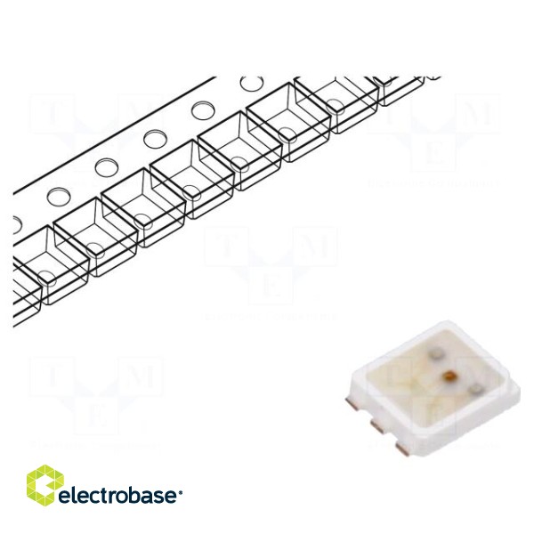 LED | SMD | 1411,PLCC6 | RGB | 3.5x2.8x0.6mm | 2.1/3.3/3.3V | 20mA