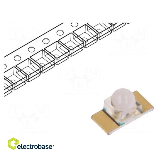 LED | SMD | 1608 | orange | 1120÷4500mcd | 3.2x1.6x1.55mm | 25° | 1.8÷2.4V