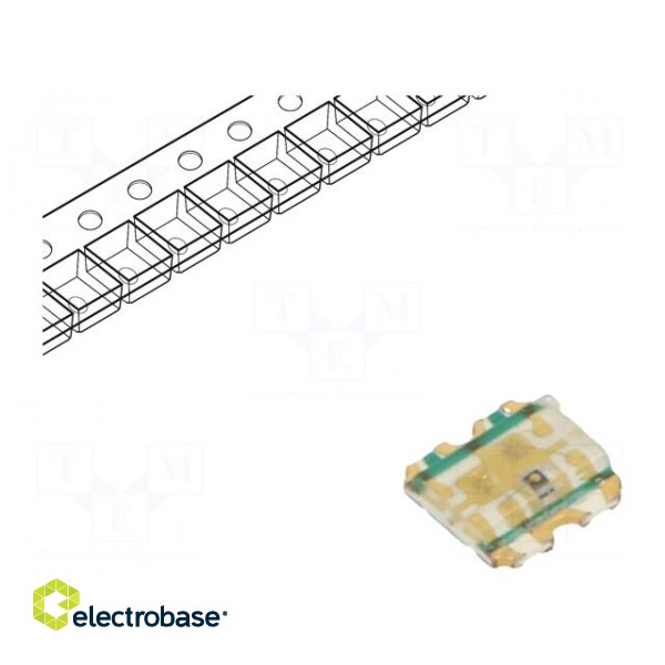 LED | SMD | 1616 | orange/green/blue | 1.6x1.6x0.35mm | 120° | 20mA