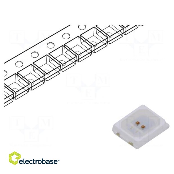 LED | SMD | 2835 | yellow | 1750÷2250(typ)-2850mcd | 3.5x2.8x1.9mm