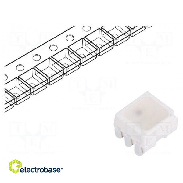 LED | SMD | 2835,PLCC6 | RGB | 3.4x2.8x1.8mm | 110° | 20mA | 125/90/90mW