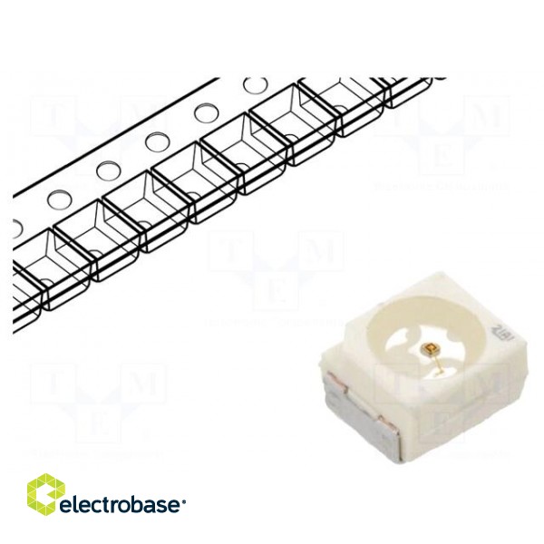 LED | SMD | 3030,PLCC2 | red | 450÷1400mcd | 3x3x2.1mm | 120° | 1.9÷2.5V