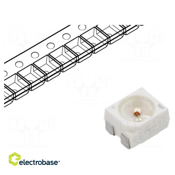 LED | SMD | 3030,PLCC4 | orange | 1400÷4500mcd | 3x3x2.1mm | 120° | 50mA