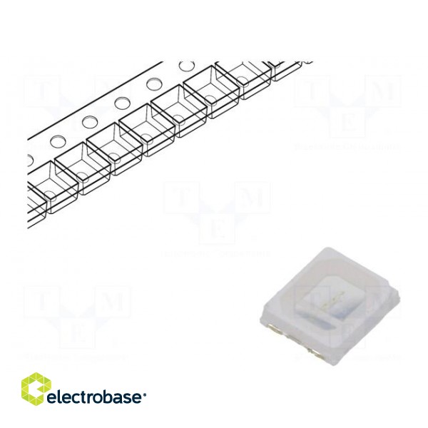 LED | SMD | 2835 | blue | 1500mcd | 3.5x2.8mm | 120° | 2.8÷3.6V | 60mA | reel