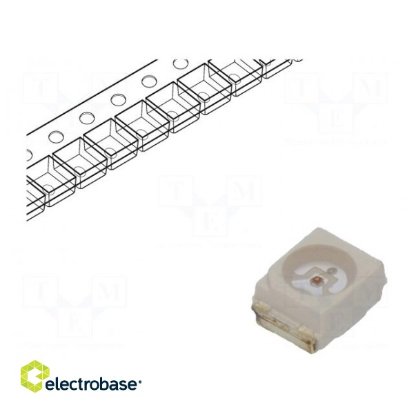 LED | SMD | 3528 | green | 10÷25mcd | 3.5x2.8x1.9mm | 120° | 2.2÷2.5V | 20mA