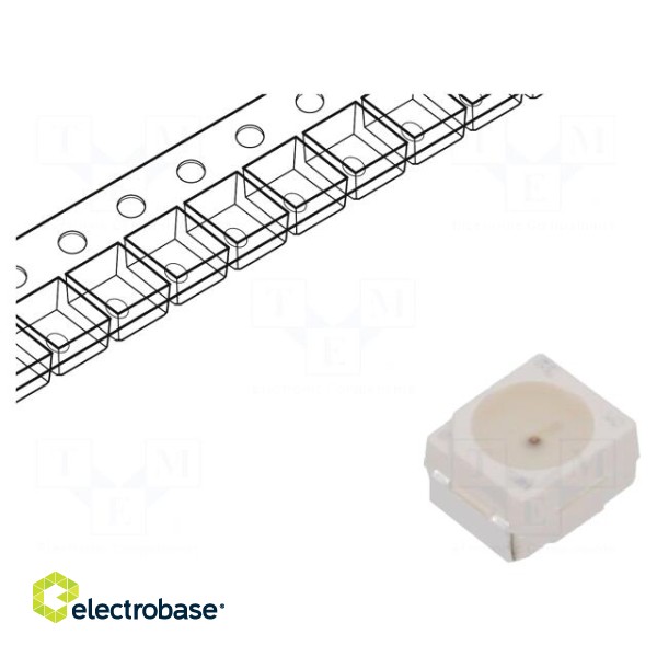 LED | SMD | 3528 | red | 150÷350mcd | 3.5x2.8x1.9mm | 120° | 1.95÷2.5V