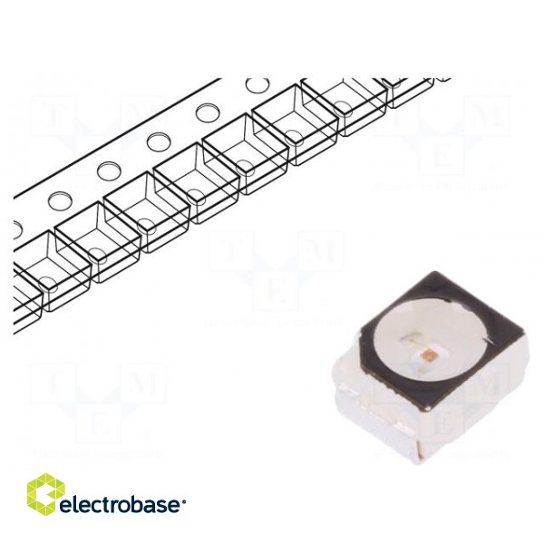 LED | SMD | 3528,PLCC2 | yellow | 900÷1800mcd | 3.5x2.8x1.9mm | 120°