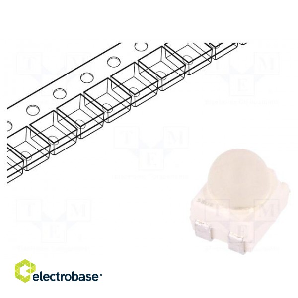 LED | SMD | 3528,PLCC4 | amber | 2000÷4000mlm | 3.5x2.8x3.8mm | 30° | 20mA