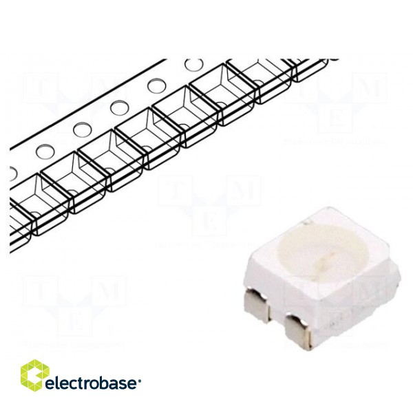 LED | SMD | 3528,PLCC4 | blue | 1560mcd | 3.5x2.8x1.9mm | 120° | 3÷3.8V