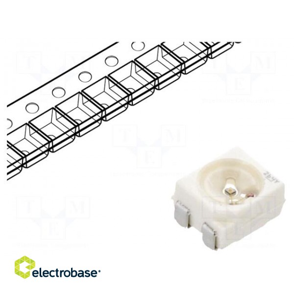 LED | SMD | 3528,PLCC4 | blue | 280÷710mcd | 3.5x2.8x1.9mm | 120° | 30mA