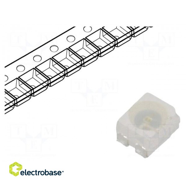 LED | SMD | 3528,PLCC4 | green | 2180÷3300mcd | 3.5x2.8x1.9mm | 120°