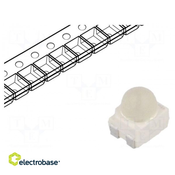 LED | SMD | 3528,PLCC4 | red | 1300÷2000mlm | 3.4x3x3.8mm | 30° | 1.9÷2.5V