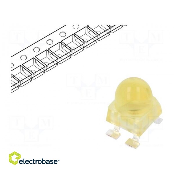 LED | SMD | amber | 5500÷12000mcd | 4.2x4.2x6.5mm | 30° | 1.8÷2.4V | 20mA