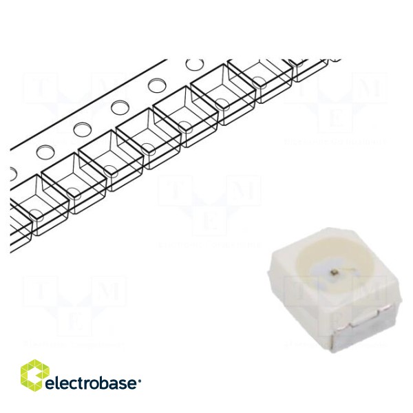 LED | SMD | PLCC2 | green | 12.1÷30.3mlm | 3.55÷11.2mcd | 3x3.4x2.1mm