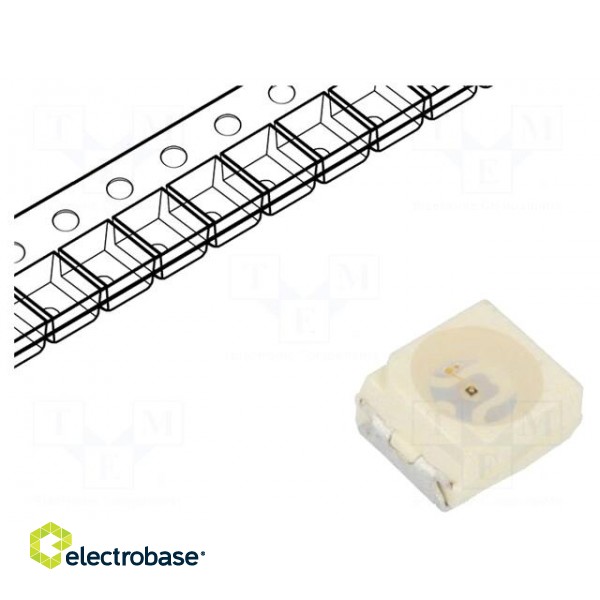 LED | SMD | PLCC2 | red | 450÷750(typ)-1400mcd | 3x2.8x1.75mm | 60° | 50mA