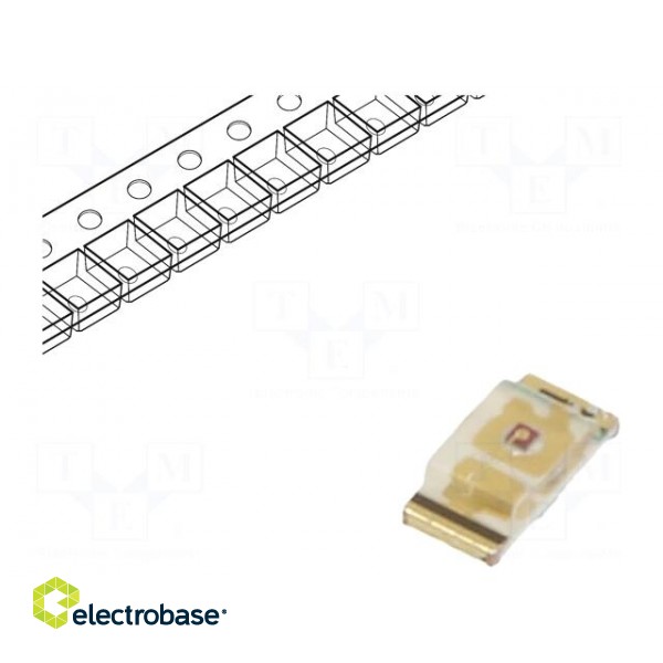 LED | SMD | red | 25÷80mcd | 1.6x0.8x0.4mm | 120° | 1.75÷2.3V | 10mA | 60mW