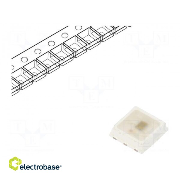 LED | SMD | 3535,PLCC6 | RGB | 3.5x3.7x0.95mm | 120° | 3.8÷5.5V