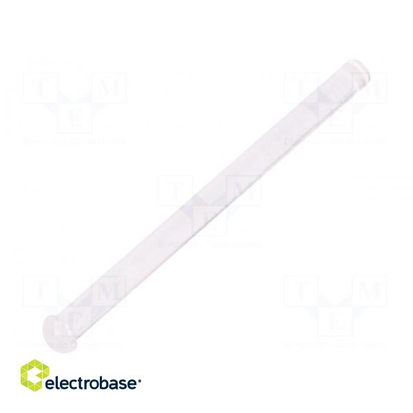 Fibre for LED | round | Ø2mm | Front: convex | straight | UL94V-0