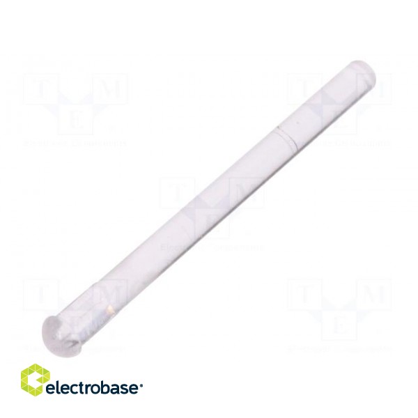 Fibre for LED | round | Ø2mm | Front: convex | straight | UL94V-2