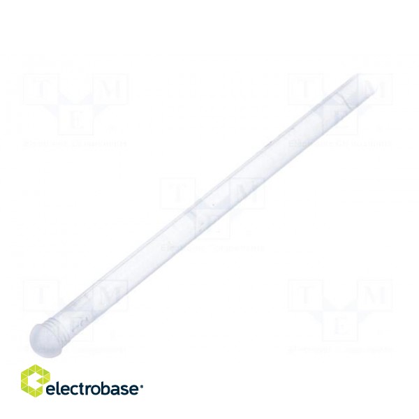 Fibre for LED | round | Ø3.2mm | Front: convex | straight