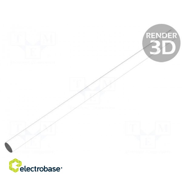 Fiber for LED | round | Ø3.2mm | Front: flat | straight
