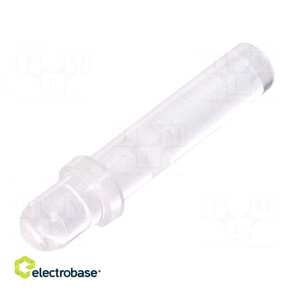 Fibre for LED | round | Ø3mm | Front: convex | straight | UL94V-2