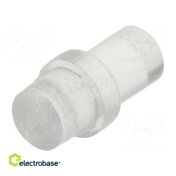 Fiber for LED | round | Ø3mm | Front: flat | straight | with flange