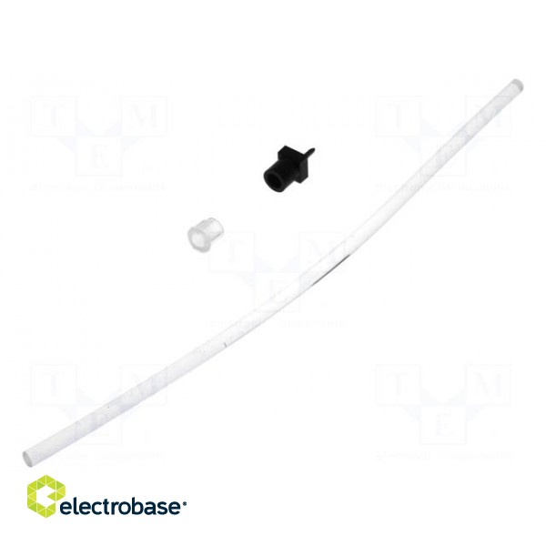 Fibre for LED | round | Ø: 3mm | Front: flat